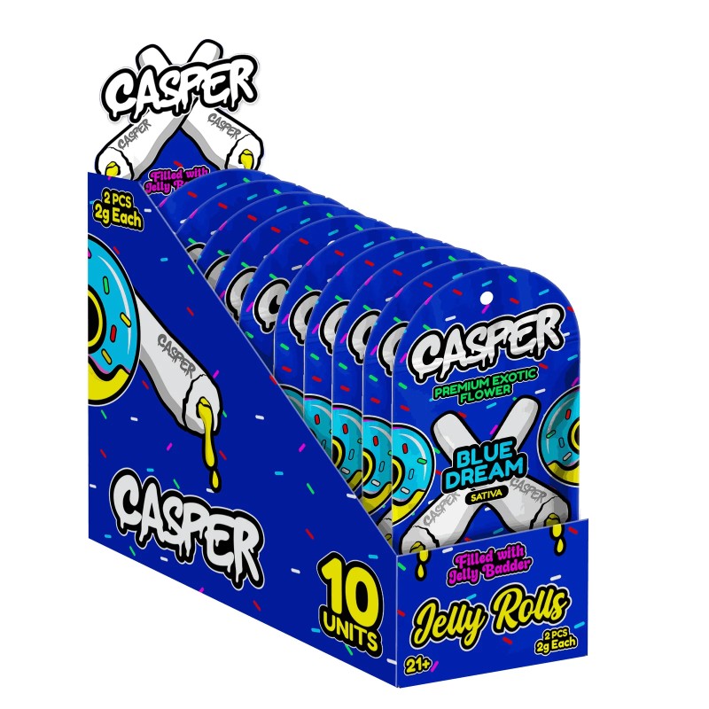 CASPER PREMIUM EXOTIC FLOWER JELLY ROLLS 2PK 2GM - BLUE DREAM (S)