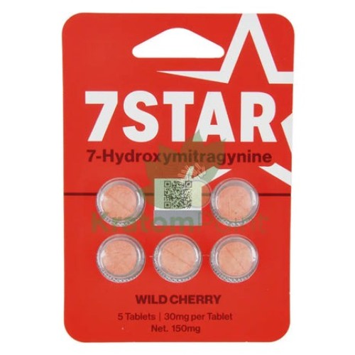 7 STAR HYDROXY TABLETS 30MG 5CT- WILD CHERRY