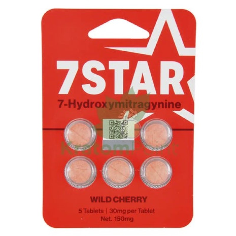 7 STAR HYDROXY TABLETS 30MG 5CT- WILD CHERRY