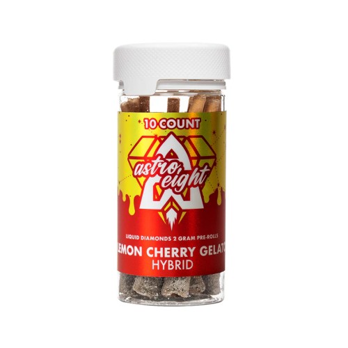 ASTRO 8 10 CT PREROLL LIQUID DIAMOND DIPPED- LEMON CHERRY GELATO (H)