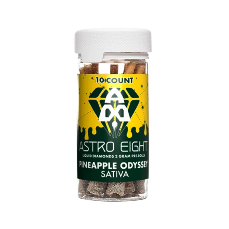 ASTRO 8 10 CT PREROLL LIQUID DIAMOND DIPPED- PINEAPPLE ODYSSEY