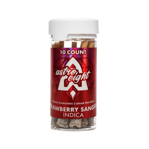 ASTRO 8 10 CT PREROLL LIQUID DIAMOND DIPPED- STRAWBERRY SANGRIA (I)