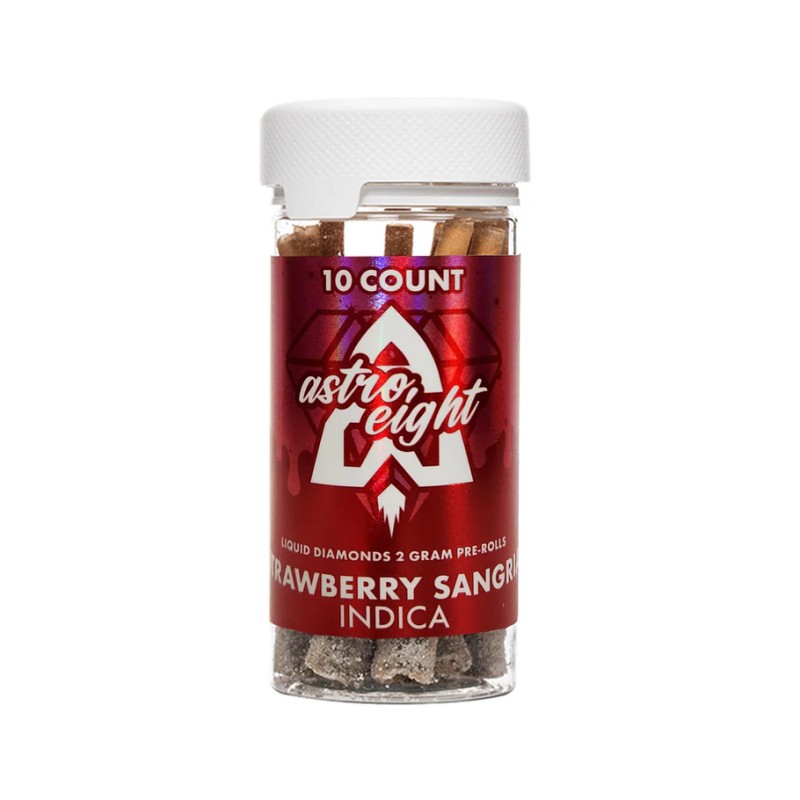 ASTRO 8 10 CT PREROLL LIQUID DIAMOND DIPPED- STRAWBERRY SANGRIA (I)