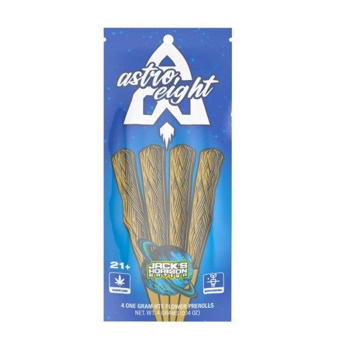 ASTRO 8 10PC 4PK POUCHES HTE PREROLL- JACK'S HORIZON (S)