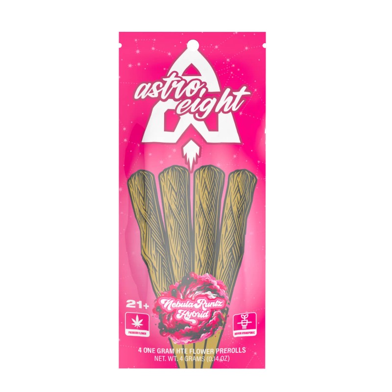 ASTRO 8 10PC 4PK POUCHES HTE PREROLL- NEBULA RUNTZ (H)