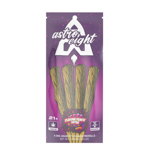 ASTRO 8 10PC 4PK POUCHES HTE PREROLL- PLASMA PUNCH (S)