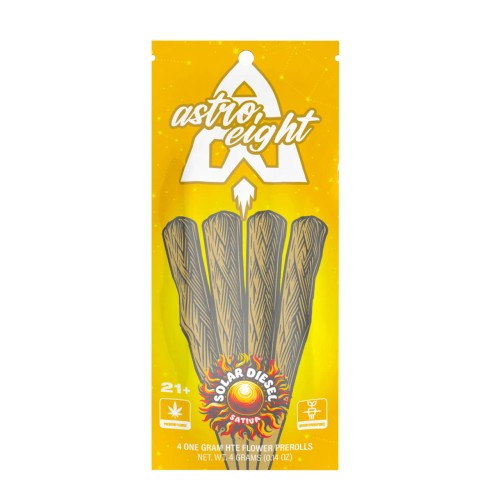 ASTRO 8 10PC 4PK POUCHES HTE PREROLL- SOLAR DIESEL (S)