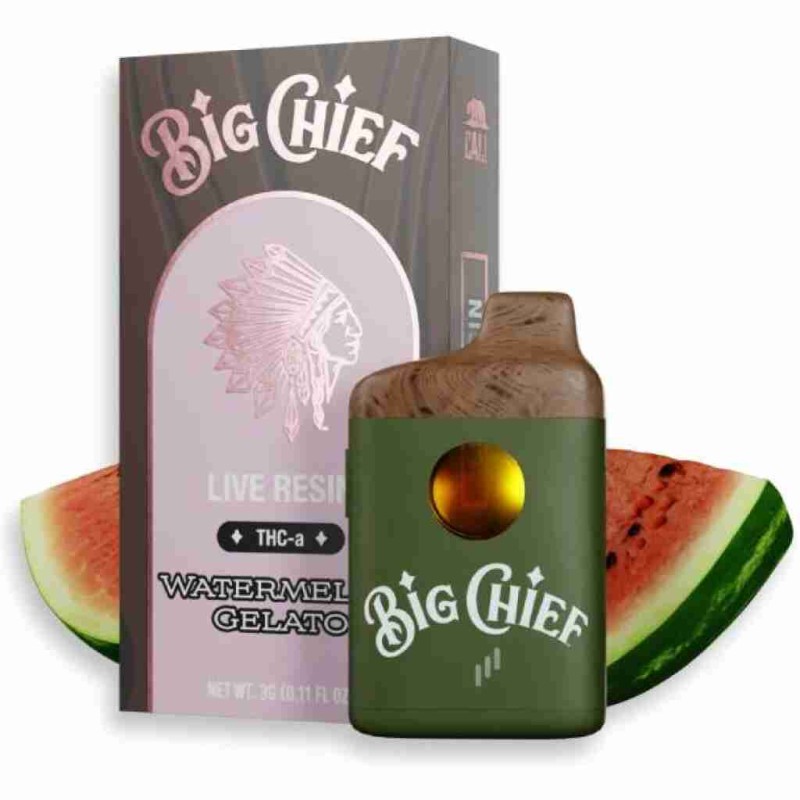 BIG CHIEF 3G THC-A DISPOSABLE - WATERMELON GELATO (H)