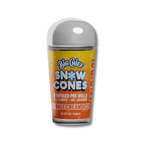 BIG CHIEF SNOW CONES 5CT THCA PRE ROLLS- ORANGE CREAMSICLE (S)