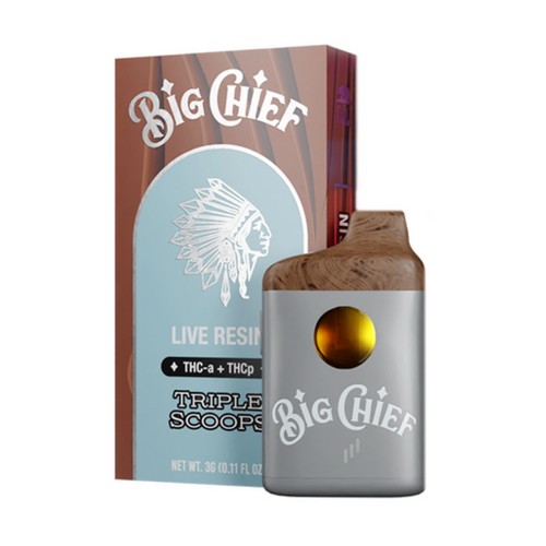 BIG CHIEF 3G THC-A & THC-P DISPOSABLE - TRIPLE SCOOPS (I)