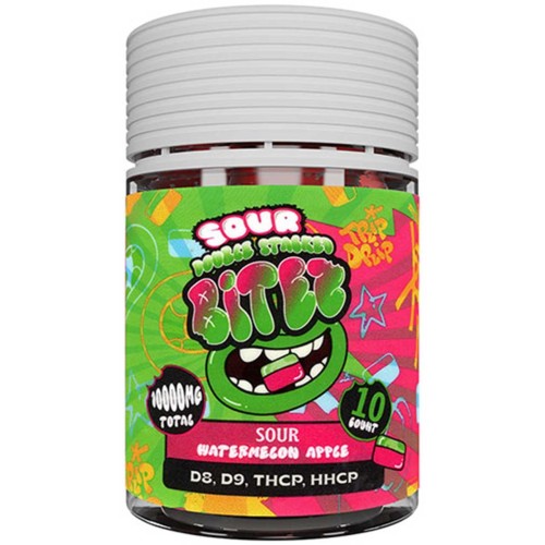 BITEZ DOUBLE STACKED 120000MG/2000MG PIECE- SOUR WATERMELON LEMONADE/SOUR APPLE GRAPE