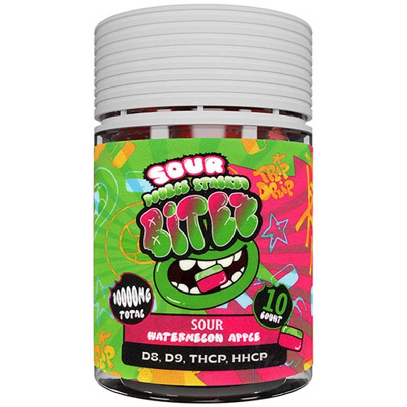 BITEZ DOUBLE STACKED 120000MG/2000MG PIECE- SOUR WATERMELON LEMONADE/SOUR APPLE GRAPE
