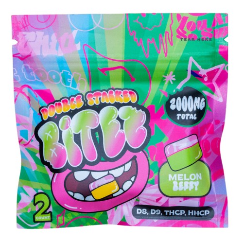 BITEZ DOUBLE STACKED 120000MG/2000MG PIECE-  MELON BERRY/RASPBERRY PEACH