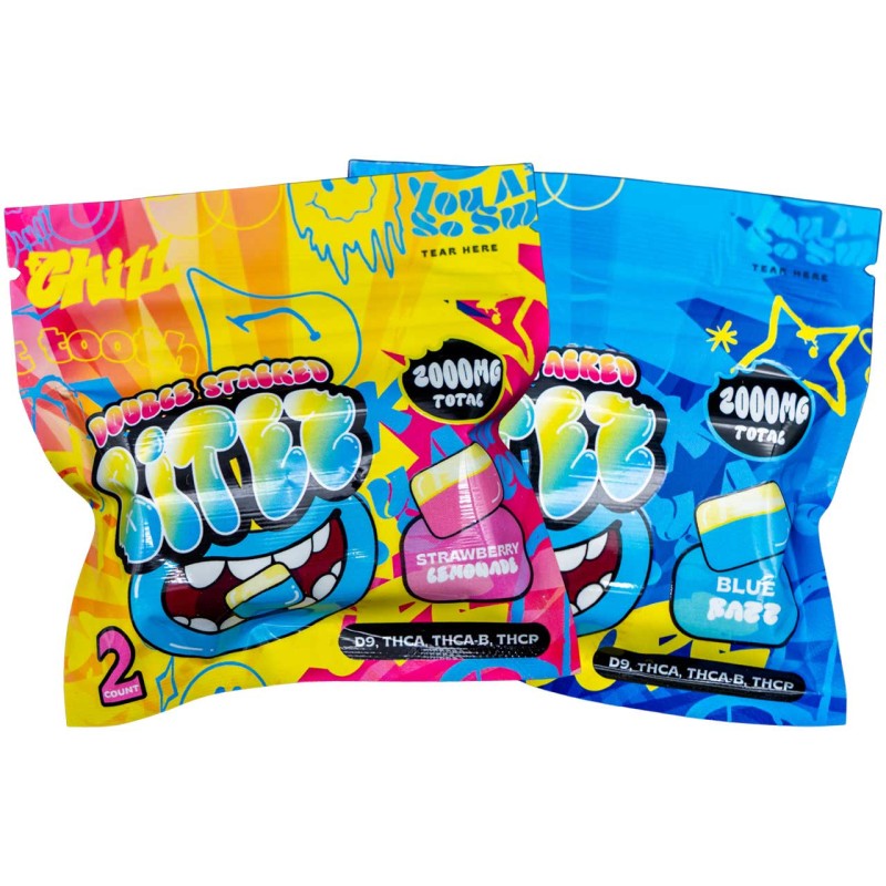BITEZ DOUBLE STACKED 120000MG/2000MG PIECE- STRAWBERRY LEMONADE/BLUE RAZZ