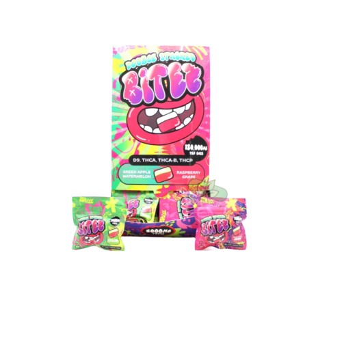 BITEZ DOUBLE STACKED 120000MG/2000MG PIECE-  GREEN APPLE, WATERMELON, RASPBERRY, GRAPE