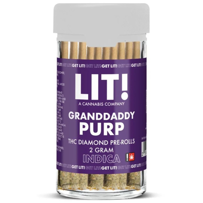 BLAZE DIAMOND DIPPED THC-A PREROLLS 10CT JAR- GRANDADDY PURPLE (I)