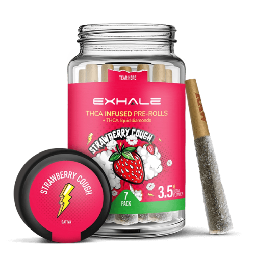 BLAZE DIAMOND DIPPED THC-A PREROLLS 10CT JAR- STRAWBERRY COUGH (S)