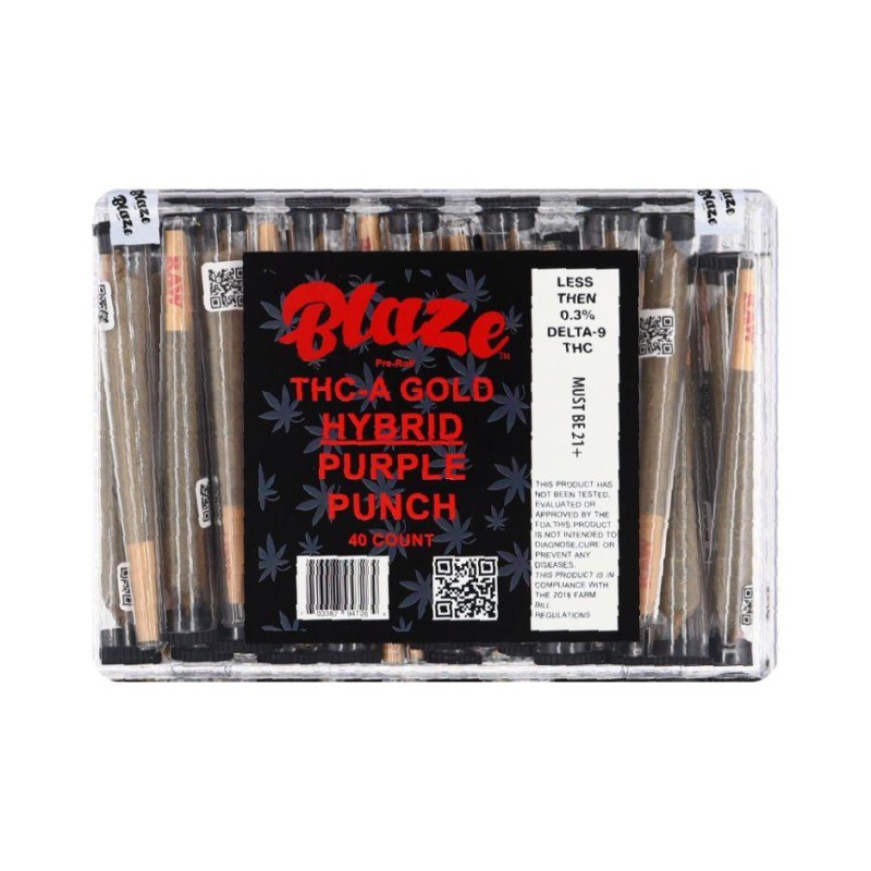 BLAZE THCA BLACK GOLD PREROLL HYBRID PURPLE PUNCH