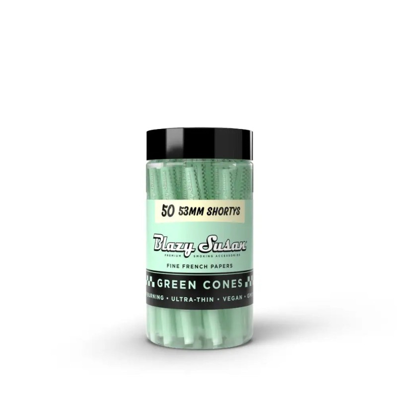 BLAZY SUSAN GREEN 50CT/JAR 53MM CONES - GREEN