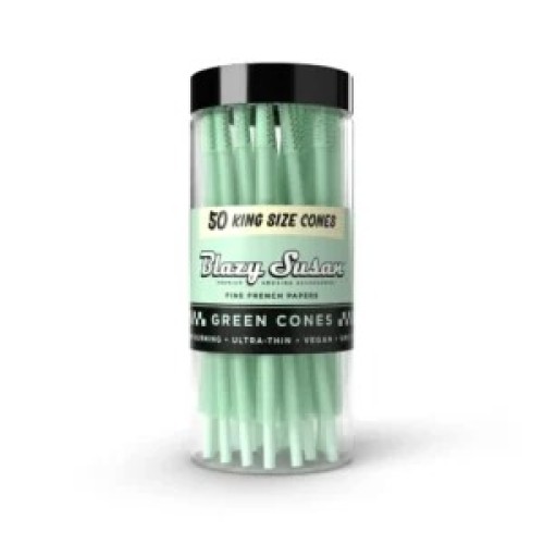 BLAZY SUSAN GREEN 50CT/JAR 98MM CONES - GREEN