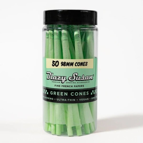 BLAZY SUSAN GREEN CONES KING CONES CONES 3PK/21CT - GREEN
