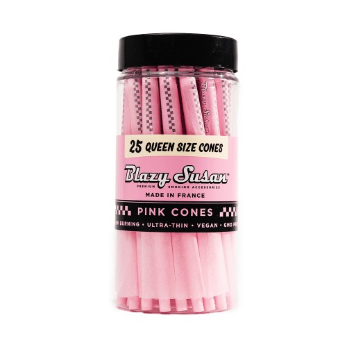BLAZY SUSAN QUEEN SIZE CONES 25CT PINK