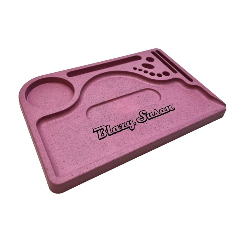 BLAZY SUSAN ROLLING TRAY WITH LID - PINK - SMALL