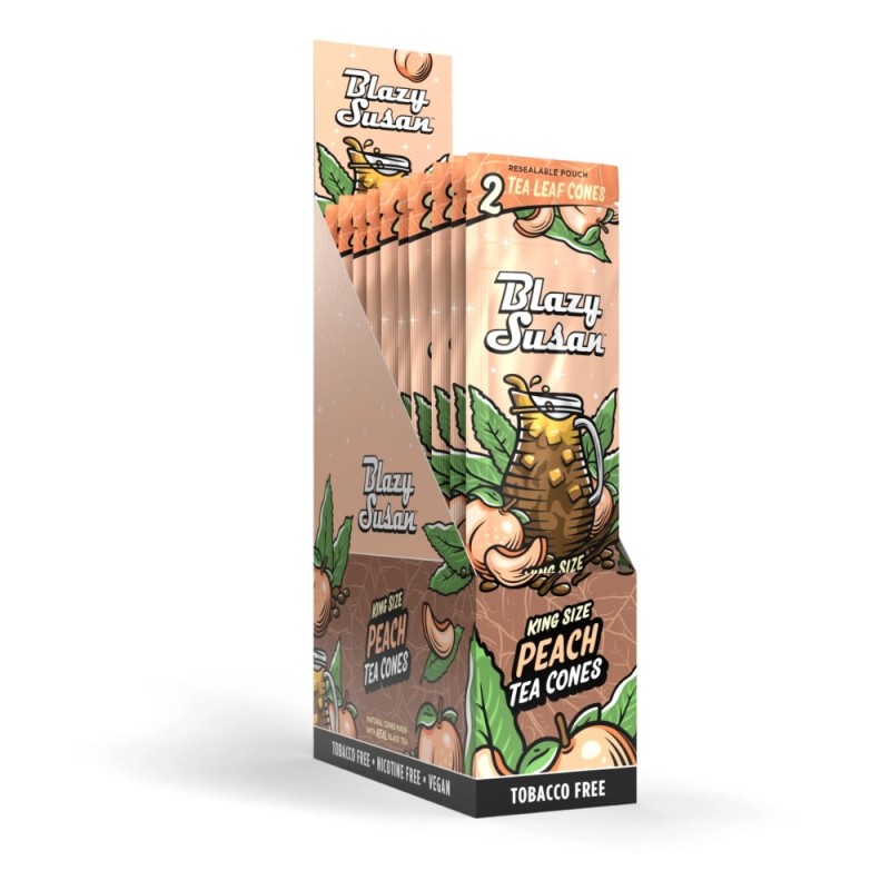 BLAZY SUSAN TEA CONES 2CT/10PK- PEACH