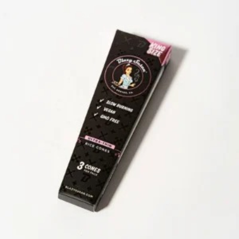 BLAZY SUSAN ULTRA THIN RICE CONES KING CONES CONES 3PK/21CT - BLACK