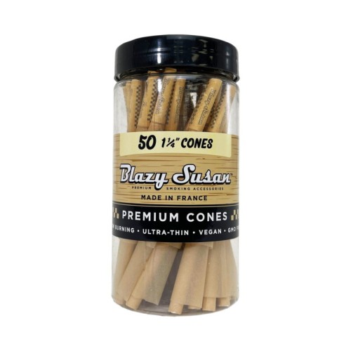BLAZY SUSAN UNBLEACHED 50CT 1 1/4 CONES JAR