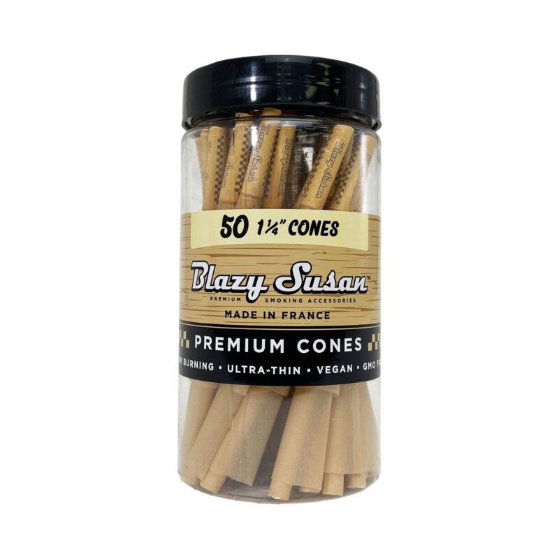 BLAZY SUSAN UNBLEACHED 50CT 1 1/4 CONES JAR