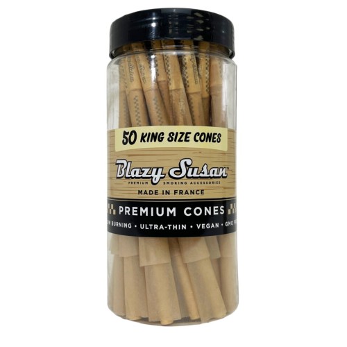 BLAZY SUSAN UNBLEACHED 50CT KING SIZE CONES JAR