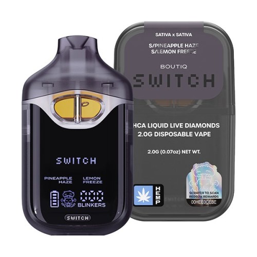 BOUTIQ SWITCH V4 DUAL THCA 2G- PINEAPPLE HAZE/LEMON FREEZE (S/S)