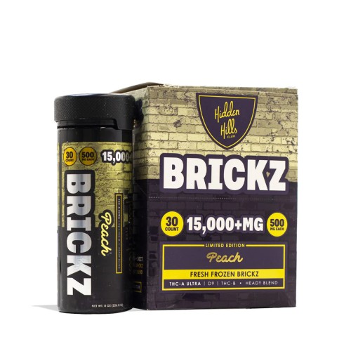 BRICKZ 15G 30CT DISPLAY EDIBLES- PEACH