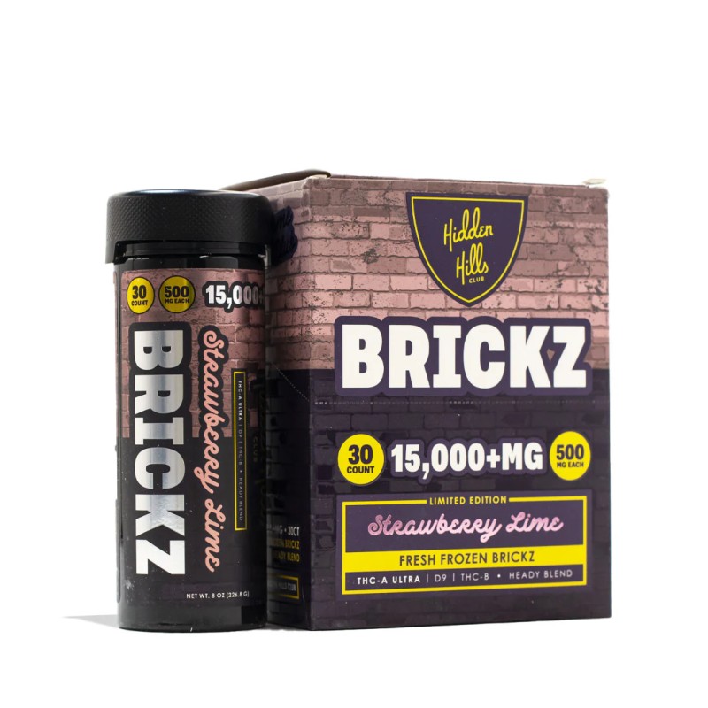 BRICKZ 15G 30CT DISPLAY FRESH FROZEN EDIBLES- STRAWBERRY LIME