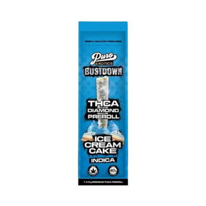 BUSTDOWN PURO EXOTICS 2G PRE-ROLL ICE CREAM CAKE