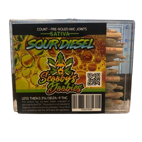 Blaze Pre Roll HHC JOINTS SCOOBY'S DOOBIES SATIVA SOUR DIESEL