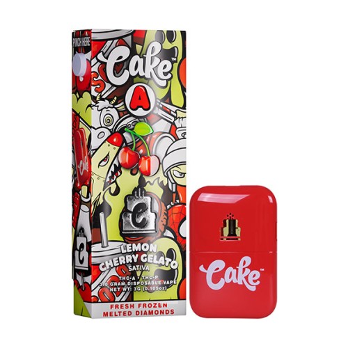 CAKE 3G THC-A DISPOSABLE - LEMON CHERRY GELATO (S)