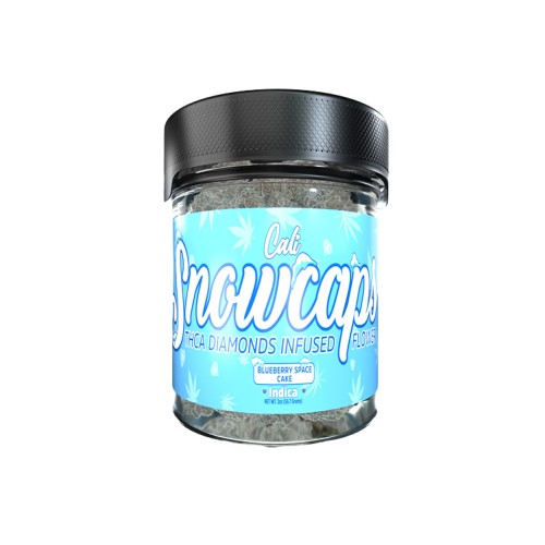 CALI EXTRAX SNOWCAPS THCA DIAMOND INFUSED TOP SHELF EXOTIC FLOWER 20Z- BLUEBERRY SPACE CAKE (I)