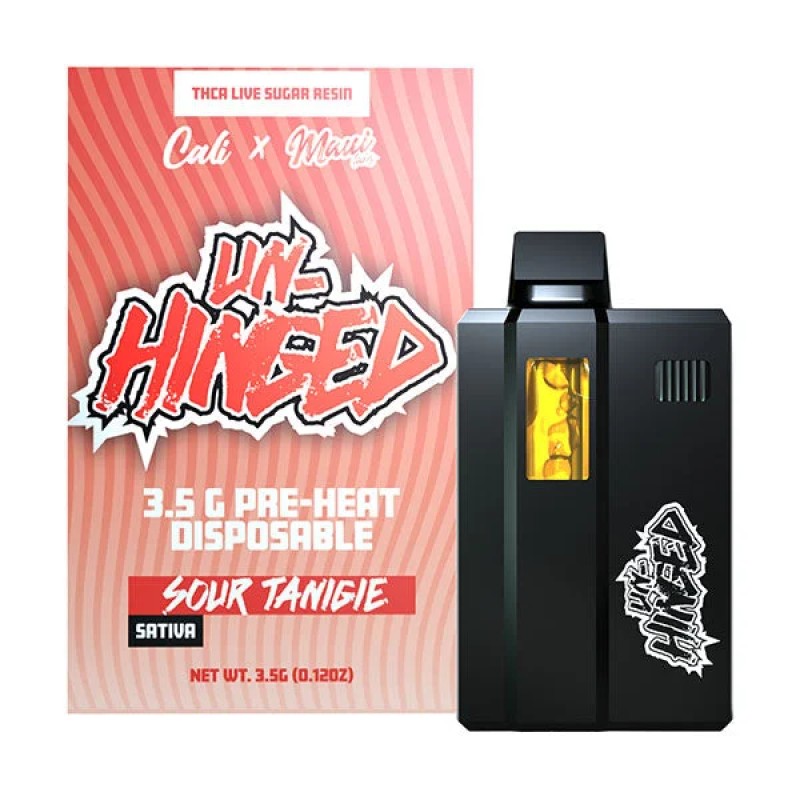 CALI X MAUI LABS UNHINGED 3.5G THCA LIVE SUGAR RESIN- SOUR TANIGIE (S)
