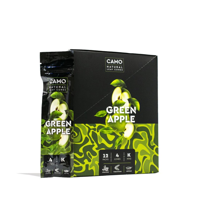 CAMO CONES KING SIZE - GREEN APPLE