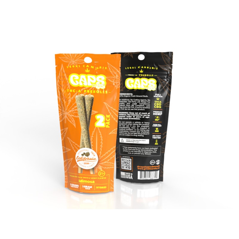 CAPS THCA 1G 2PC/10PK PRE ROLLS- MIMOSA (H)