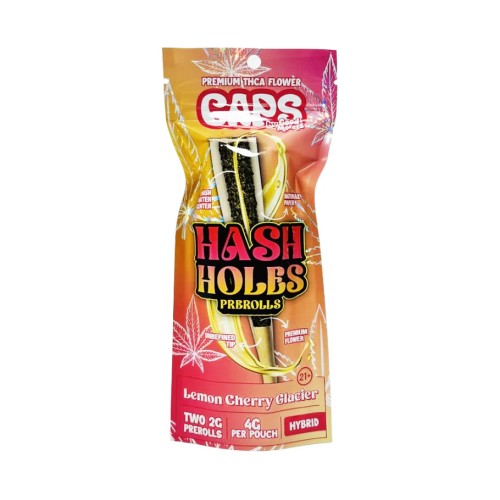 CAPS PREMIUM THCA FLOWER HASH HOLES 2G/4G PK PRE ROLLS- LEMON CHERRY GLACIER (H)