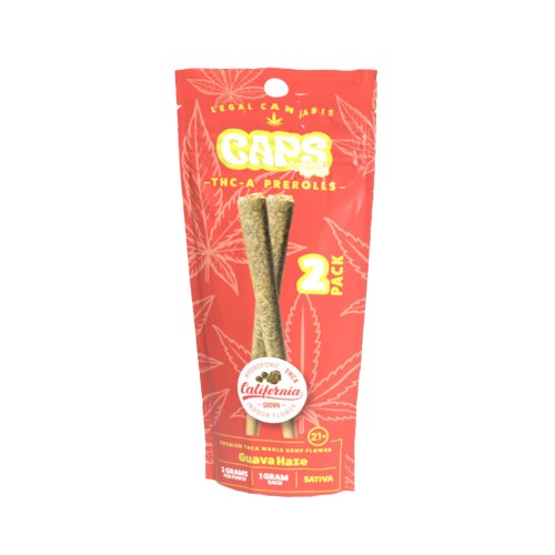 CAPS THCA 1G 2PC/10PK PRE ROLLS- GUAVA HAZE (S)