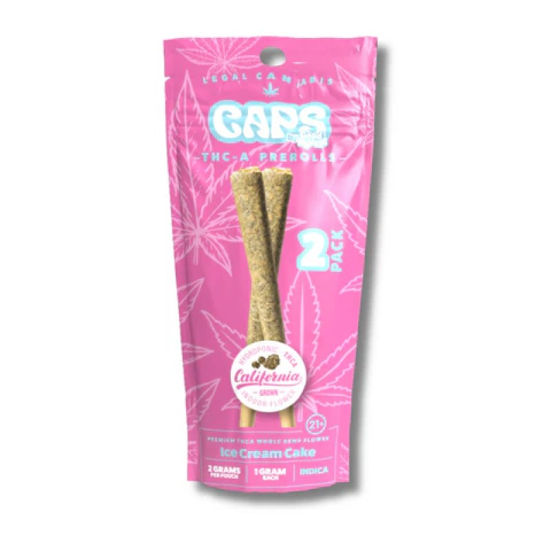 CAPS THCA 1G 2PC/10PK PRE ROLLS- ICE CREAM CAKE (I)