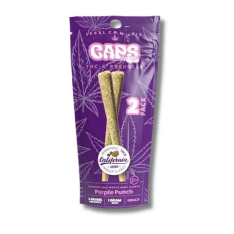 CAPS THCA 1G 2PC/10PK PRE ROLLS- PURPLE PUNCH (I)
