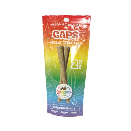 CAPS THCA 1G 2PC/10PK PRE ROLLS- RAINBOW RUNTZ (I)