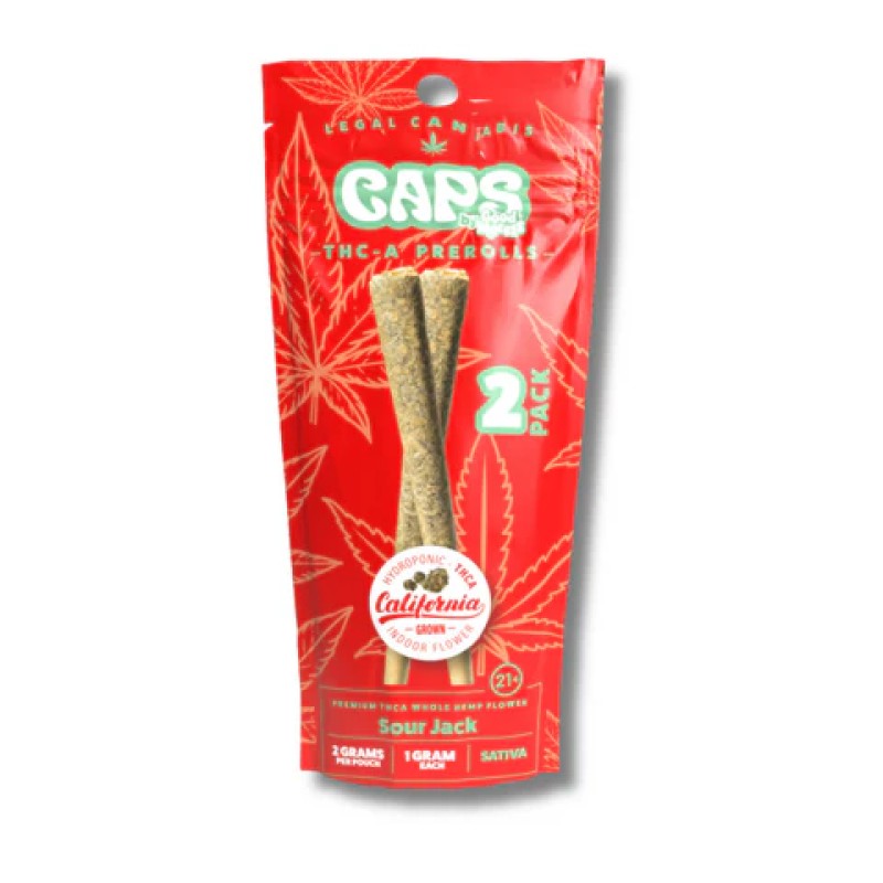 CAPS THCA 1G 2PC/10PK PRE ROLLS- SOUR JACK (S)