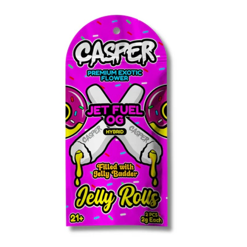 CASPER PREMIUM EXOTIC FLOWER JELLY ROLLS 2PK 2GM - JET FUEL OG (H)