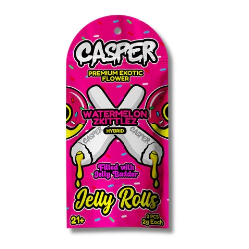 CASPER PREMIUM EXOTIC FLOWER JELLY ROLLS 2PK 2GM - WATERMELON ZKITTLEZ (H)